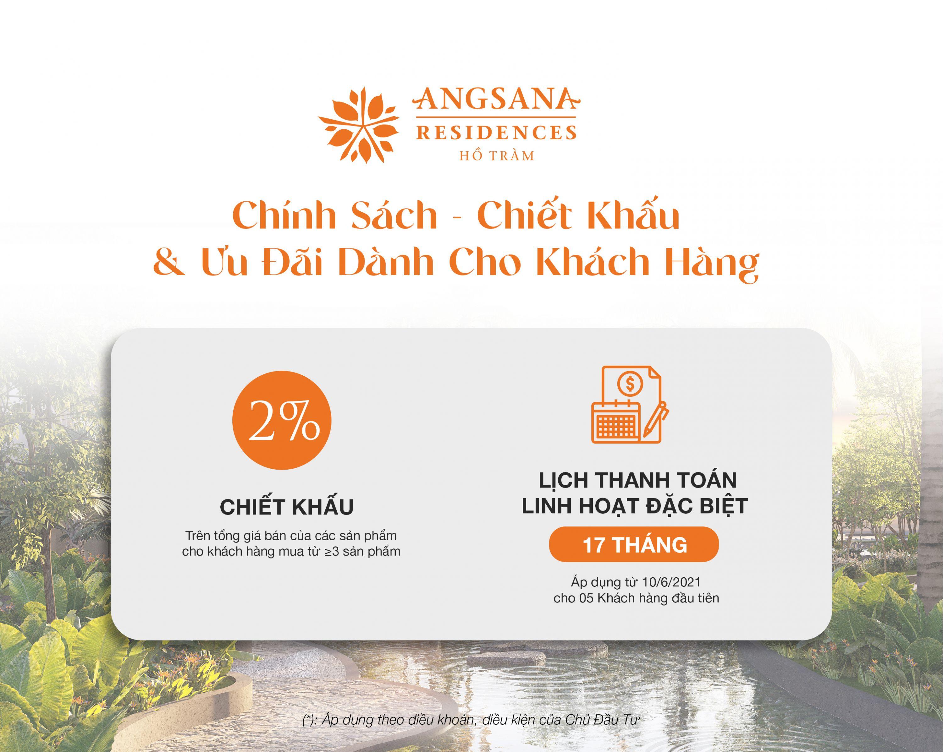 ƯU ĐÃI ĐẶC QUYỀN CHO NHÀ ĐẦU TƯ TẠI ANGSANA RESIDENCES HỒ TRÀM