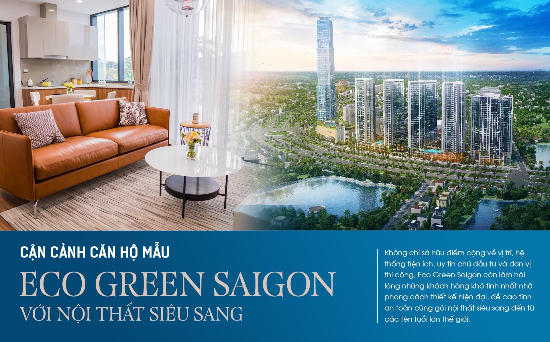 Cận Cảnh Căn Hộ Mẫu Eco Green Saigon Với Nội Thất Siêu Sang